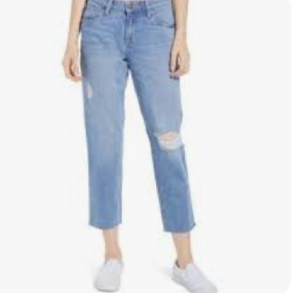 STS BLUE Cara Straight Leg Distressed Ankle Length Jeans 26